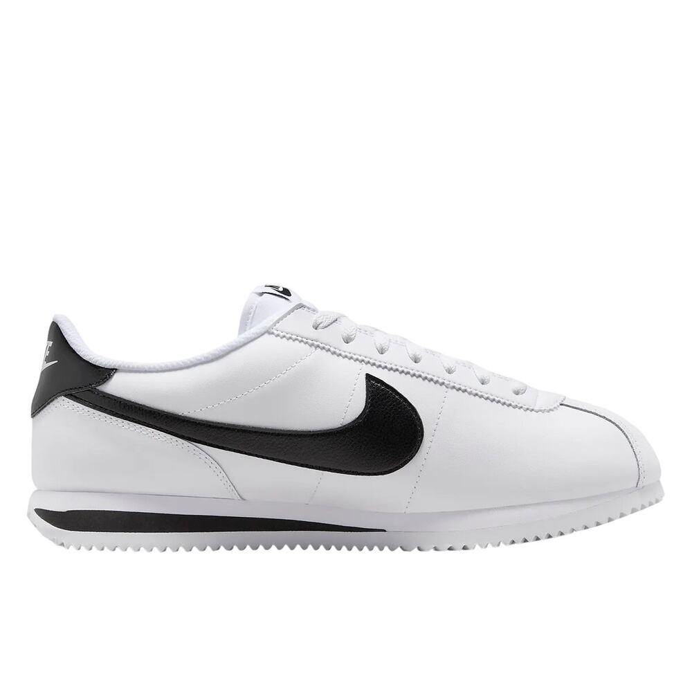 Nike Cortez Sneaker Classic 1972 Lace Up Low Top Skater White Black Leather 12